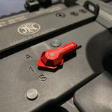 MAXX - CNC Alu Low Profile Selector Lever (Style B) for VFC SCAR-L/H AEGs in Red Color - MX-SEL007SBR