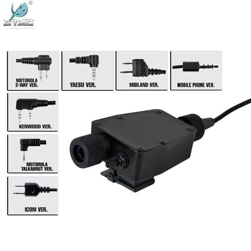 Z-Tactical -TEA Headset PTT for ICOM (2 pins) - Z116 – Tiger