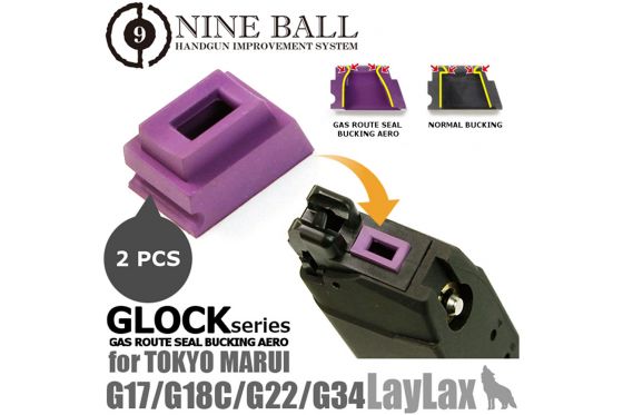 LayLax -  NINE BALL TM Glock Series Gas Rubber Magazine Gasket (2pcs) - 21NBI08