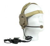 Bravo - Headset Style # 1 with PTT for 1-Pin Motorola /FRS/GMRS
