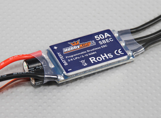 HobbyKing 50A SBEC Blue Series Brushless Speed Controller (2-6S)