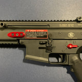 MAXX - CNC Alu Low Profile Selector Lever (Style A) for VFC SCAR-L/H AEGs in Red Color - MX-SEL007SAR