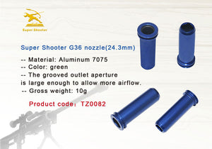 Super Shooter CNC 7075 air nozzle for G36C AEG (24.3mm) - TZ0082