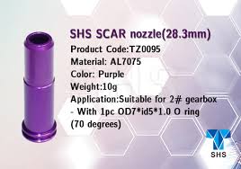 SHS CNC 7075 air nozzle for SCAR-L/MK16 AEG (28.3mm)- TZ0095