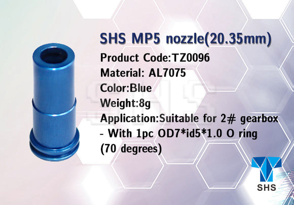 SHS CNC 7075 air nozzle for MP5 AEG (20.35mm) - TZ0096