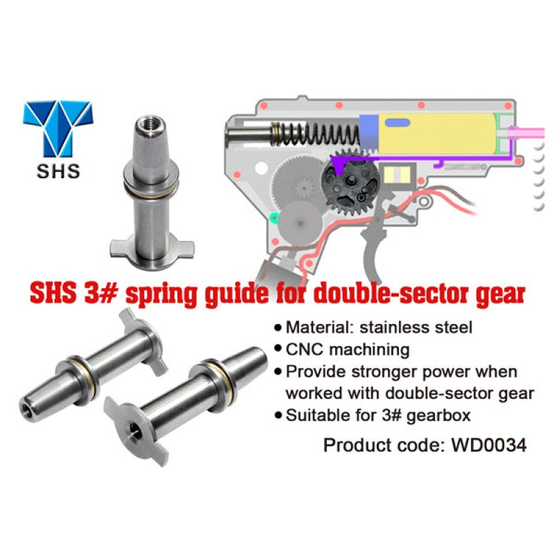 dsg gears airsoft SHS CNC Stainless Steel DSG Spring Guide for V3 AEG Gearbox